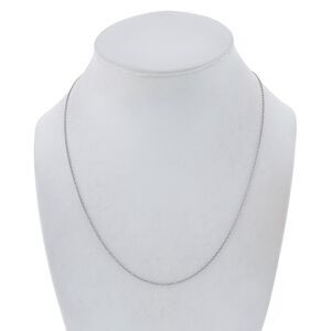 Vintage Italy KA 1772 Sterling Silver 925 1.2mm Cable Link Chain Necklace 18"